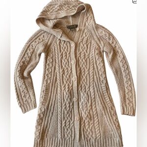 NWOT Inis Crafts Irish long hooded  sweater , S